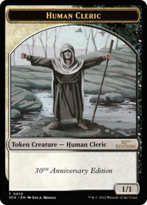 0010 Human Cleric Token T 30th Anniversary Edition
