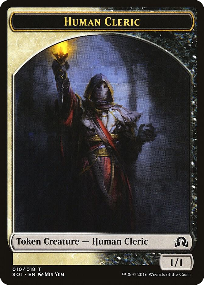 Human Cleric Token #10 T - Shadows over Innistrad Pokemon card