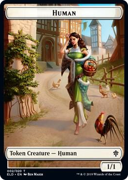 0002 Human // Food (017) Double-Sided Token T Throne of Eldraine