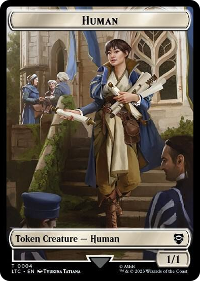 0004 Human // Human Knight Double-Sided Token T Commander: The Lord of the Rings: Tales of Middle-earth