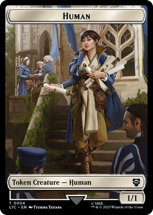 0004 Human // Human Soldier (0001) Double-Sided Token T Commander: The Lord of the Rings: Tales of Middle-earth