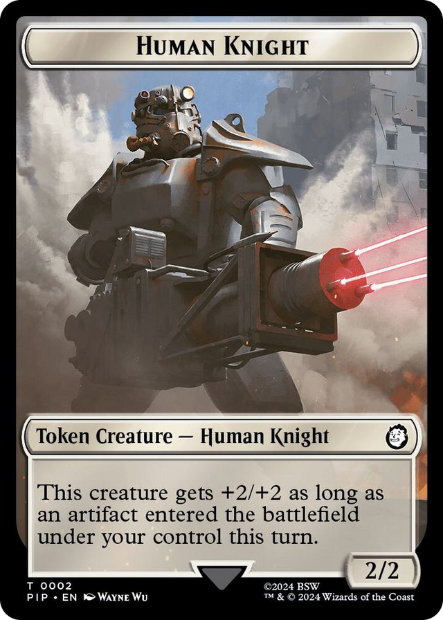 0002 Human Knight // Copy Double-Sided Token T Universes Beyond: Fallout