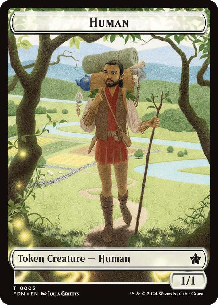 0003 Human // Knight Double-Sided Token T Foundations