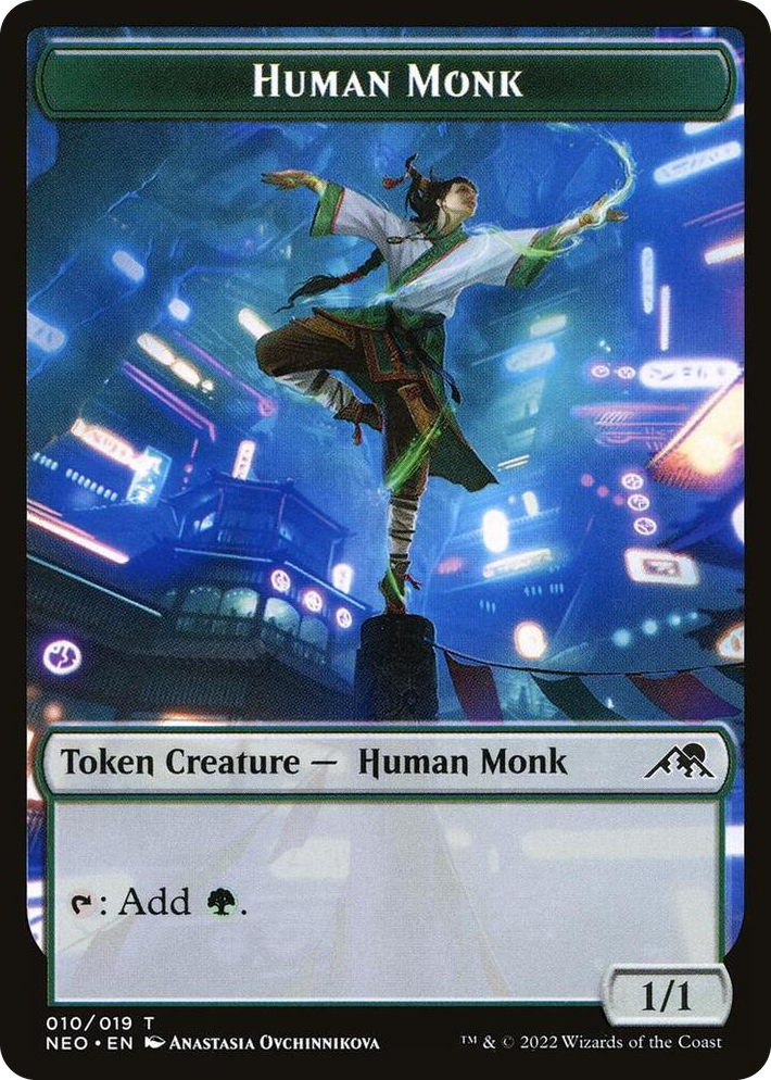 0010 Human Monk Token T Kamigawa: Neon Dynasty