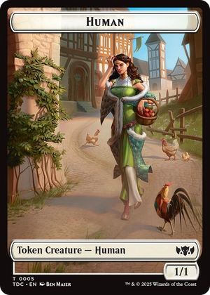 0005 Human // Rat Double-Sided Token T Commander: Tarkir: Dragonstorm