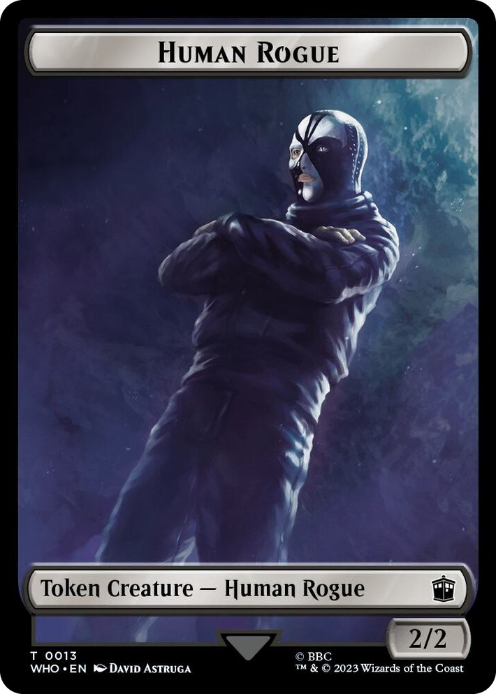 0013 Human Rogue // Beast Double-Sided Token T Universes Beyond: Doctor Who