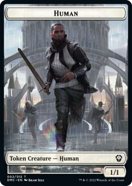 0002 Human // Snake Double-Sided Token T Commander: Dominaria United