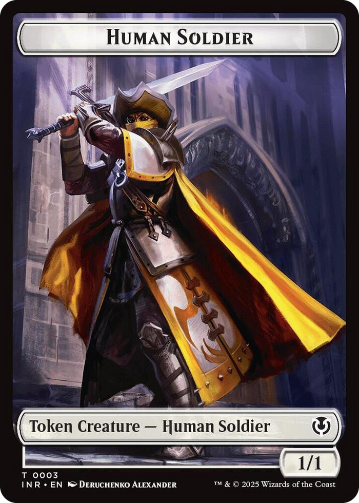 Human Soldier (0003) // Clue Double-Sided Token #3 T - Innistrad Remastered Pokemon card