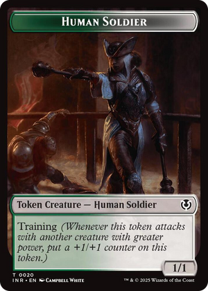 0020 Human Soldier (0020) // Emblem - Tamiyo, Field Researcher Double-Sided Token T Innistrad Remastered