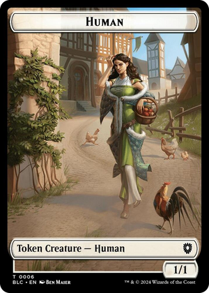 0006 Human // Soldier Double-Sided Token T Commander: Bloomburrow