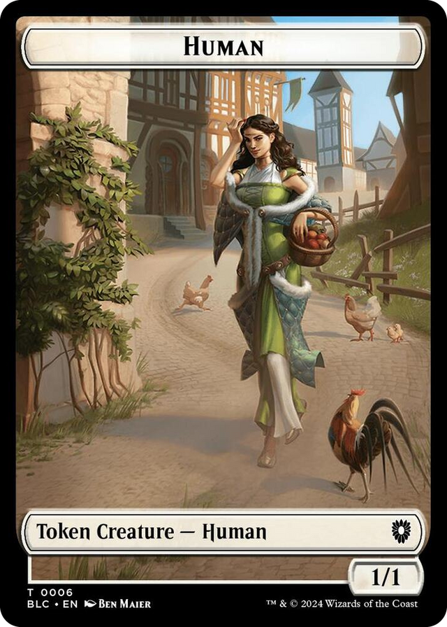 0006 Human // Soldier Double-Sided Token T Commander: Bloomburrow