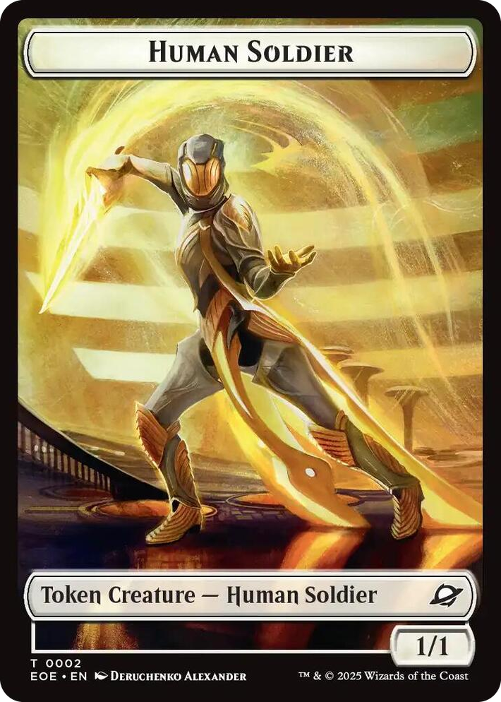 0002 Human Soldier // Lander (0004) Doubled-Sided Token T Edge of Eternities