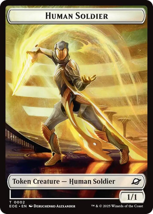 0002 Human Soldier // Lander (0007) Doubled-Sided Token T Edge of Eternities