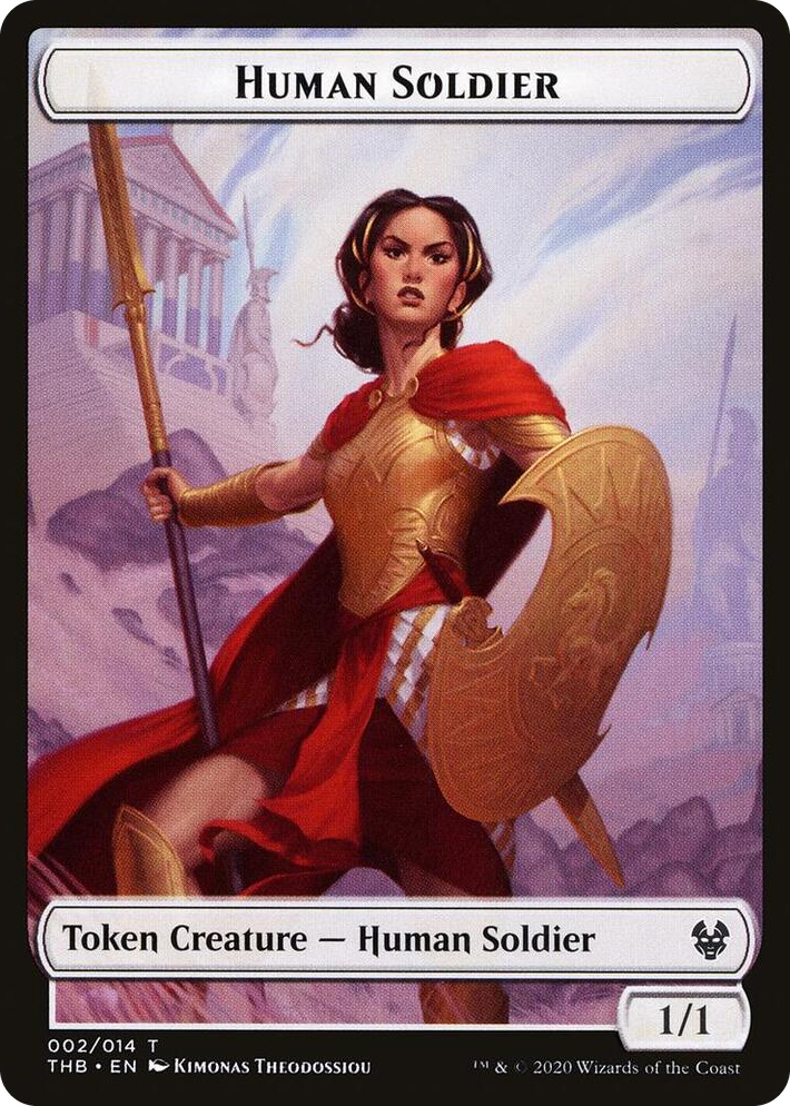 0002 Human Soldier // Reflection Double-Sided Token T Theros Beyond Death