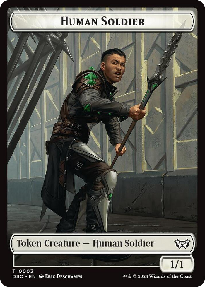 Human Soldier // Scarecrow Double-Sided Token #3 T - Commander: Duskmourn: House of Horror Pokemon card
