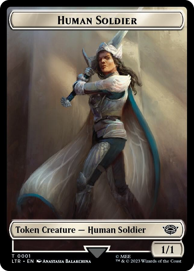 0001 Human Soldier Token (0001) T Universes Beyond: The Lord of the Rings: Tales of Middle-earth