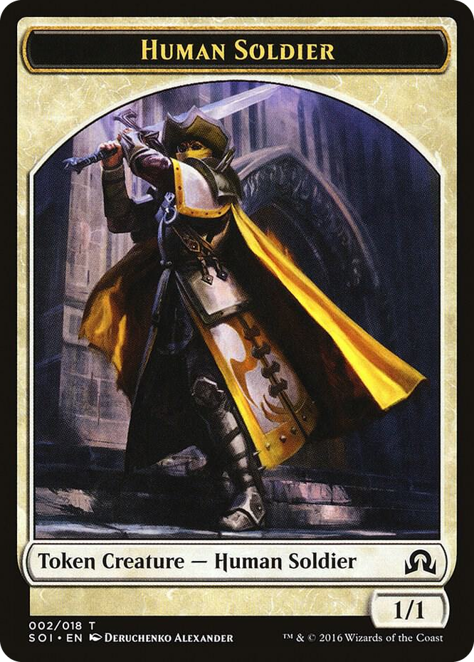 Human Soldier Token #2 T - Shadows over Innistrad Pokemon card