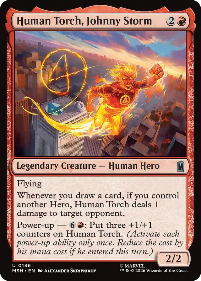 0136 Human Torch, Johnny Storm U Marvel Super Heroes