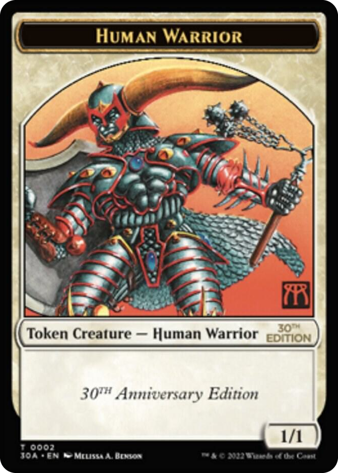 0002 Human Warrior Token T 30th Anniversary Edition