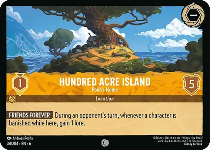 0034 Hundred Acre Island - Pooh's Home Common Azurite Sea