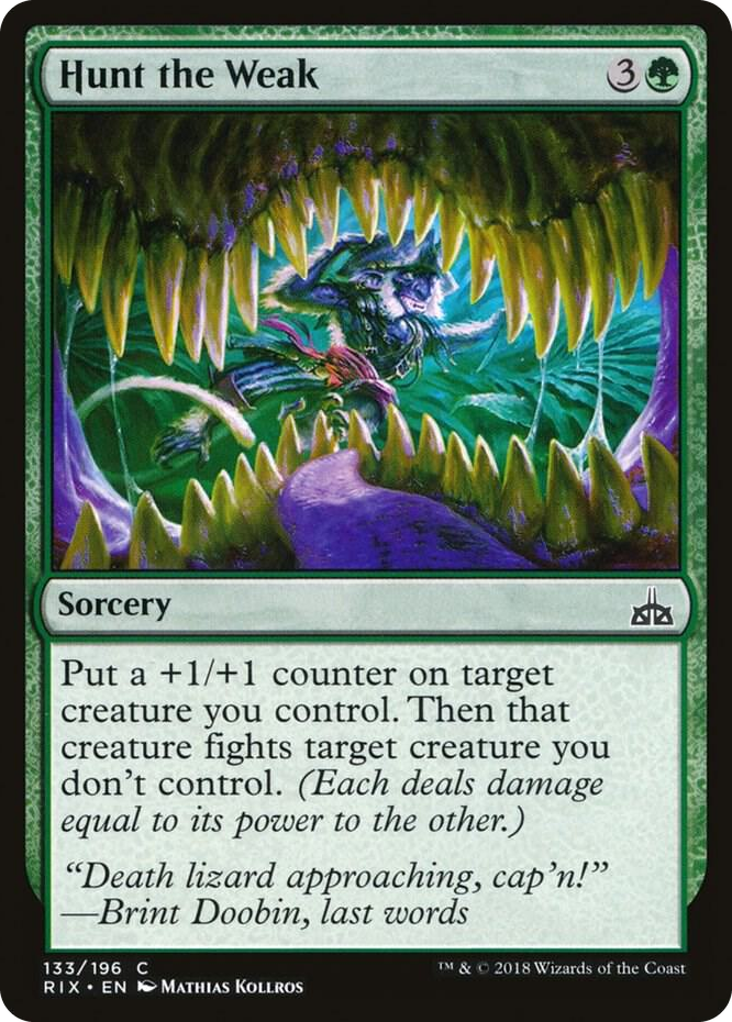 0133 Hunt the Weak C Rivals of Ixalan
