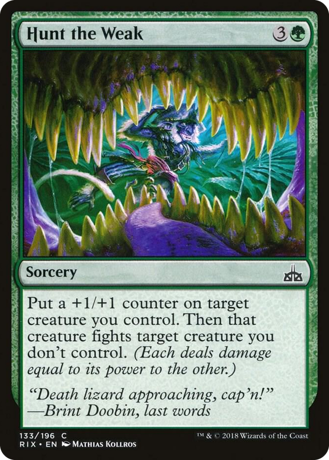 0133 Hunt the Weak C Rivals of Ixalan