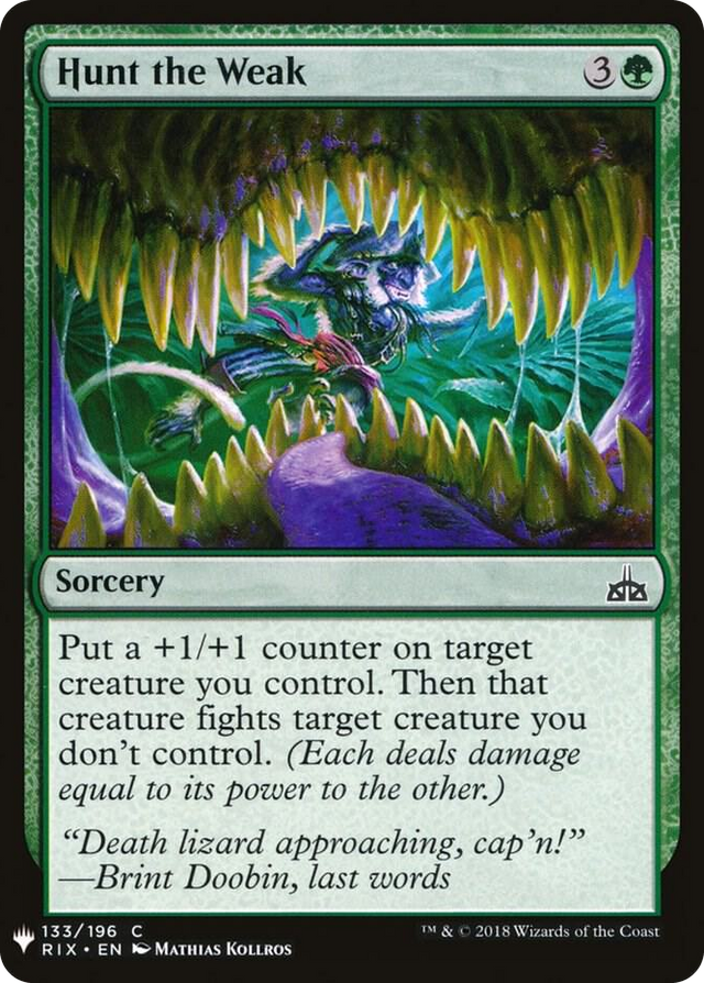 0133 Hunt the Weak C The List Reprints