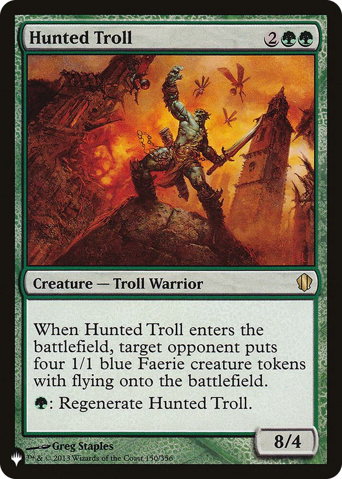 Hunted Troll #150 R - The List Reprints Pokemon card