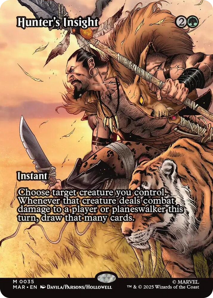 Hunter's Insight (Borderless) #35 M - Marvel Universe Eternal-Legal Pokemon card