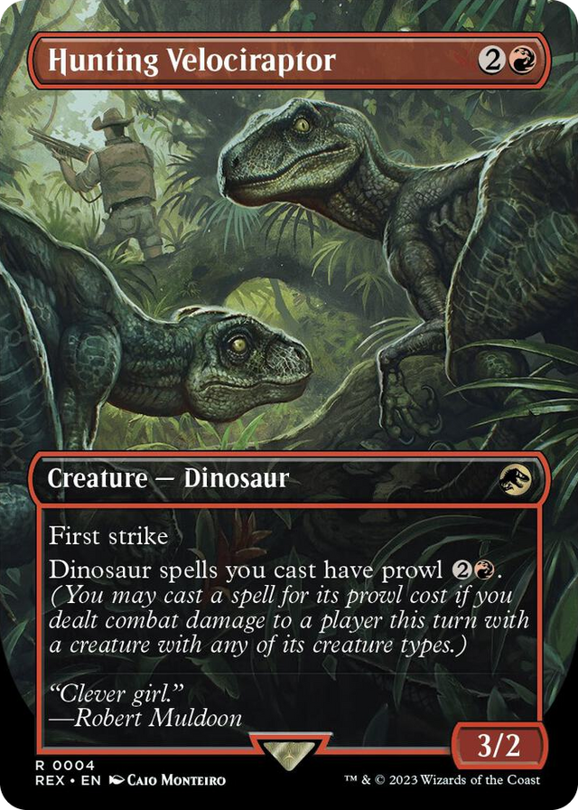 0004 Hunting Velociraptor (Borderless) R Universes Beyond: Jurassic World Collection