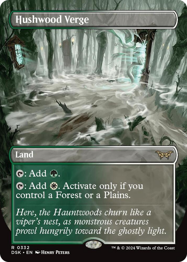 0332 Hushwood Verge (Borderless) R Duskmourn: House of Horror