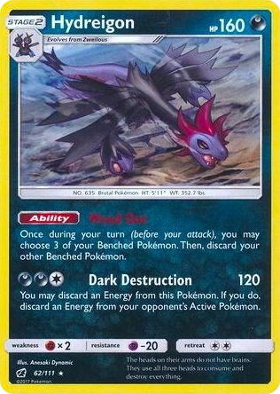 0062 Hydreigon - 62/111 (Cracked Ice Holo) Holo Rare Deck Exclusives
