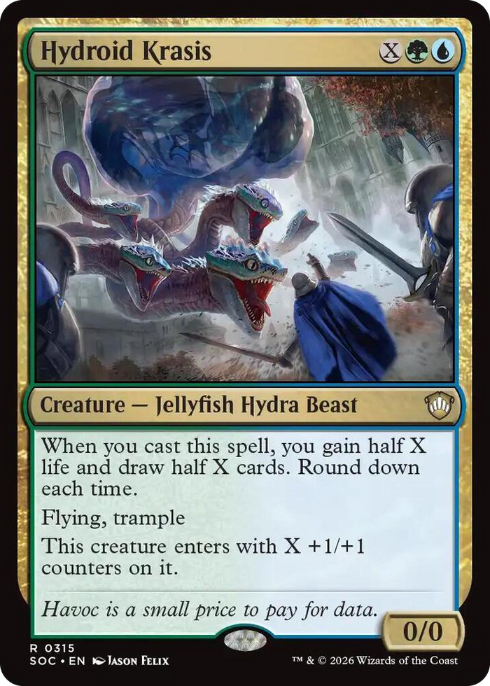 Hydroid Krasis #315 R - Commander: Secrets of Strixhaven Pokemon card