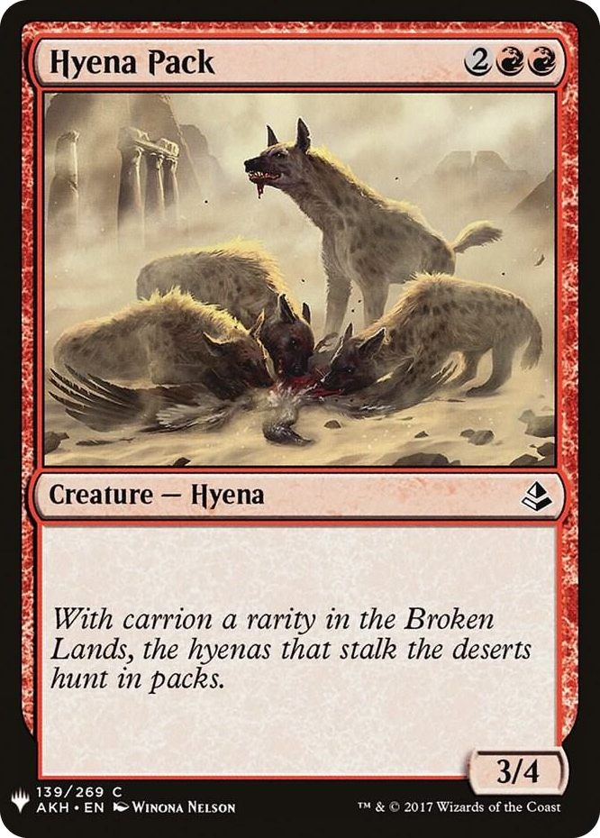 0139 Hyena Pack C The List Reprints