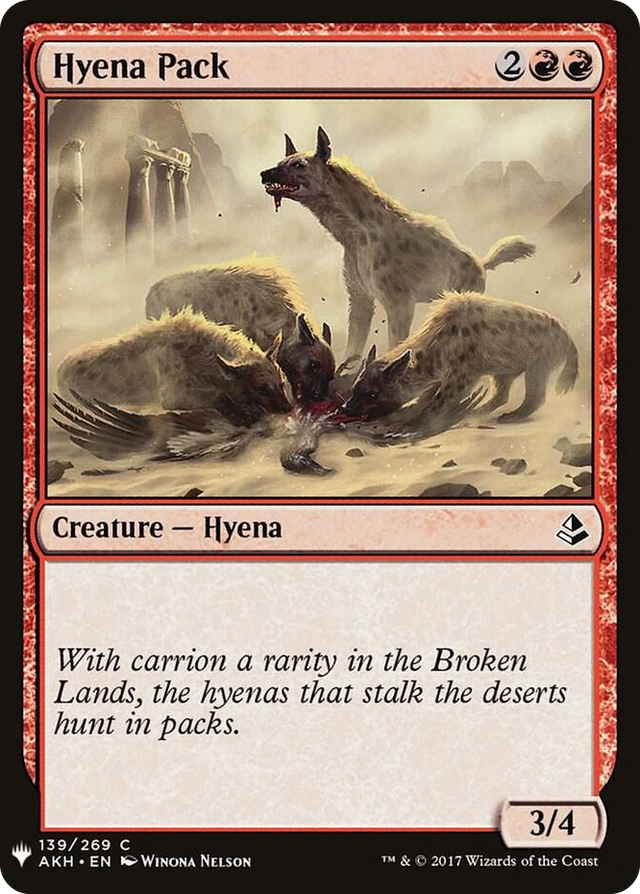 0139 Hyena Pack C The List Reprints