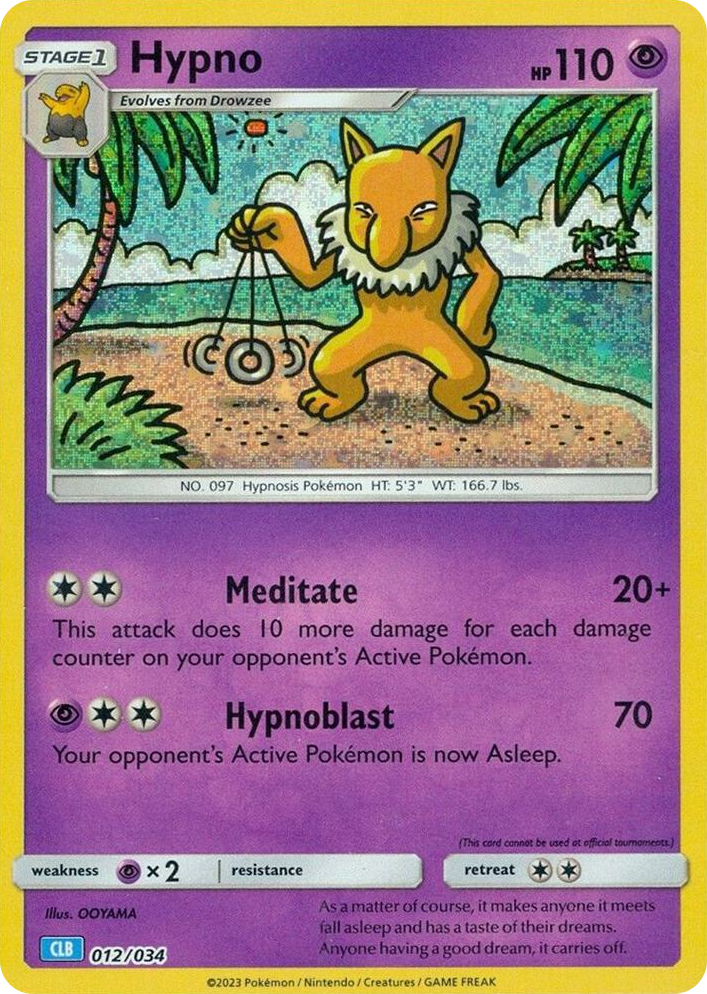 0012 Hypno Classic Collection Trading Card Game Classic