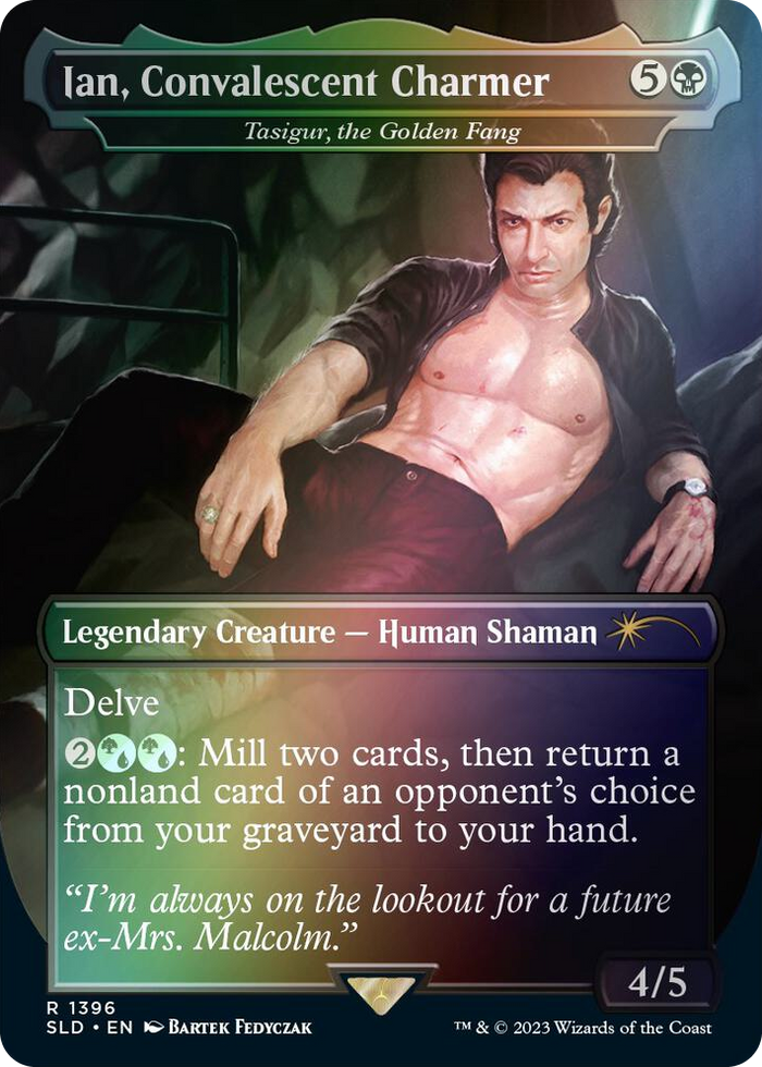 Ian, Convalescent Charmer - Tasigur, the Golden Fang (Rainbow Foil) #1396 R - Secret Lair Drop Series Pokemon card