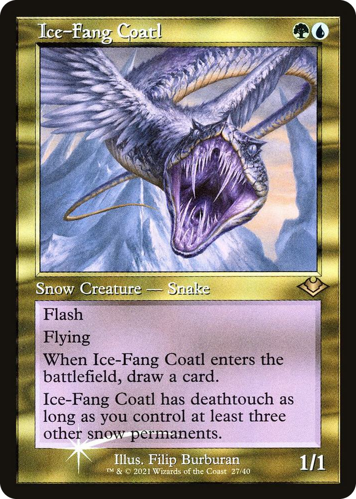 0027 Ice-Fang Coatl (Retro Frame) R Modern Horizons