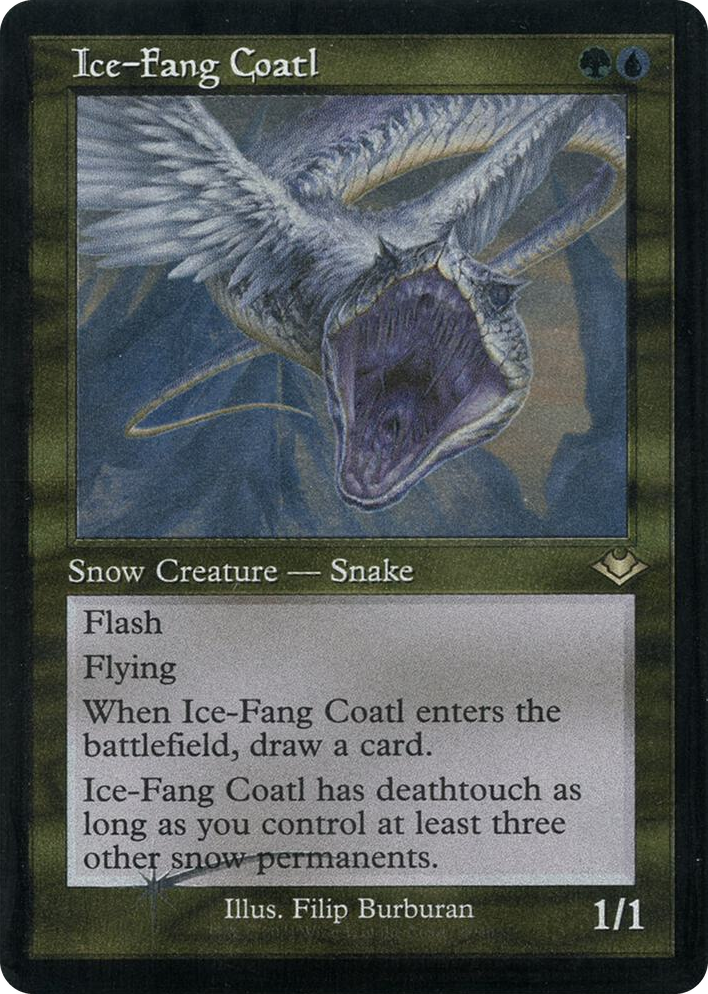 0027 Ice-Fang Coatl (Retro Frame) (Foil Etched) R Modern Horizons