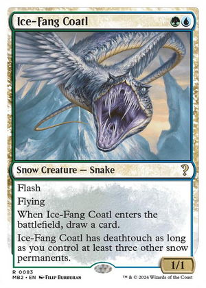 0083 Ice-Fang Coatl (White Border) R Mystery Booster 2