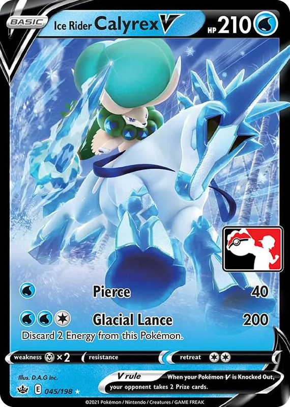 0045 Ice Rider Calyrex V Ultra Rare Prize Pack Series Cards
