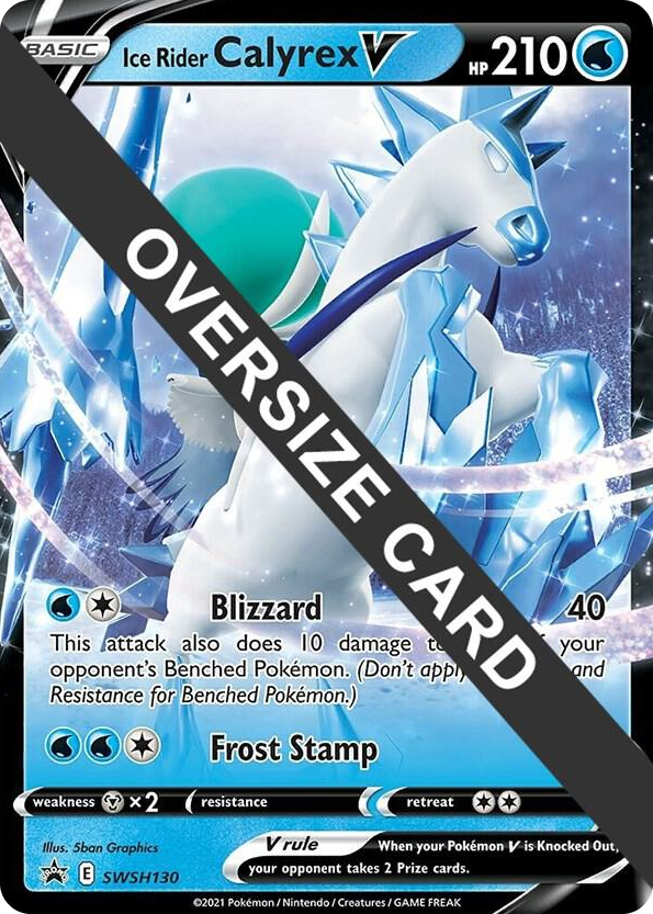 0130 Ice Rider Calyrex V - SWSH130 Promo Jumbo Cards