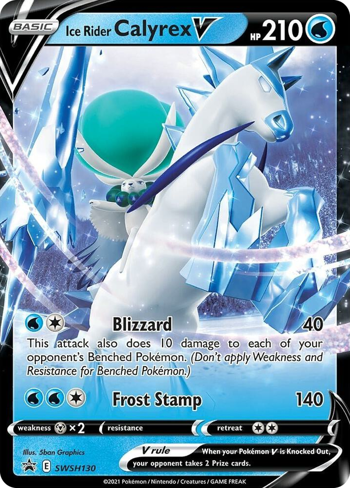 0130 Ice Rider Calyrex V - SWSH130 Promo Sword & Shield Promo Cards