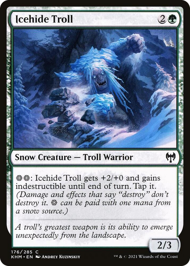 0176 Icehide Troll C Kaldheim