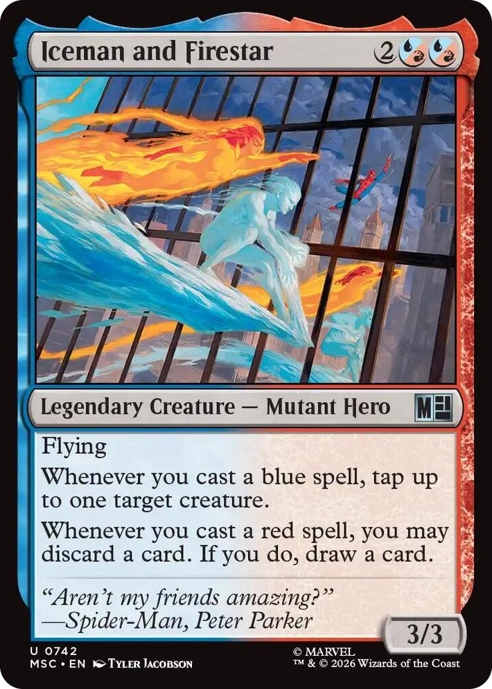 0742 Iceman and Firestar U Commander: Marvel Super Heroes