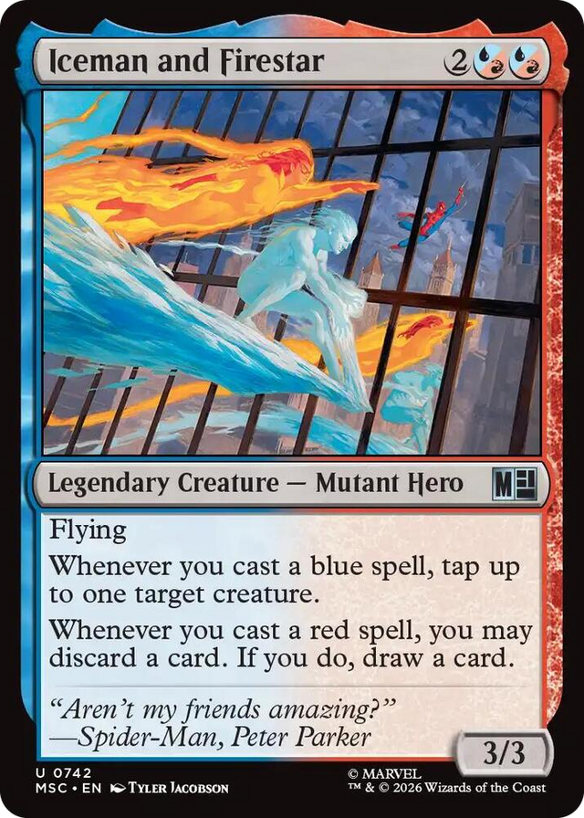 0742 Iceman and Firestar U Commander: Marvel Super Heroes