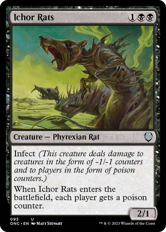 Ichor Rats #93 U - Commander: Phyrexia: All Will Be One Pokemon card