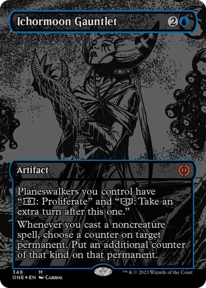 Ichormoon Gauntlet (Oil Slick Raised Foil) #348 M - Phyrexia: All Will Be One Pokemon card