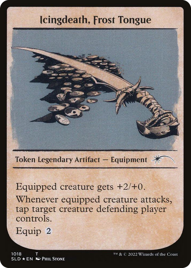 1018 Icingdeath, Frost Tongue Token (Showcase) T Secret Lair Drop Series