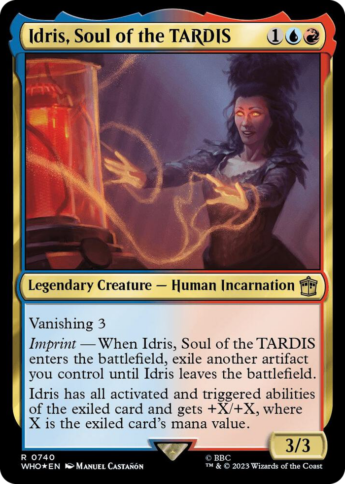 Idris, Soul of the TARDIS (Surge Foil) #740 R - Universes Beyond: Doctor Who Pokemon card